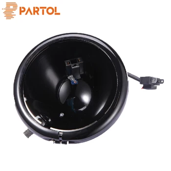 

Partol 5.75" Motorcycle LED Headlight Housing Motorbike Led Headlamp Housing Front Light Housing Chrome Silver Enduro For Harley