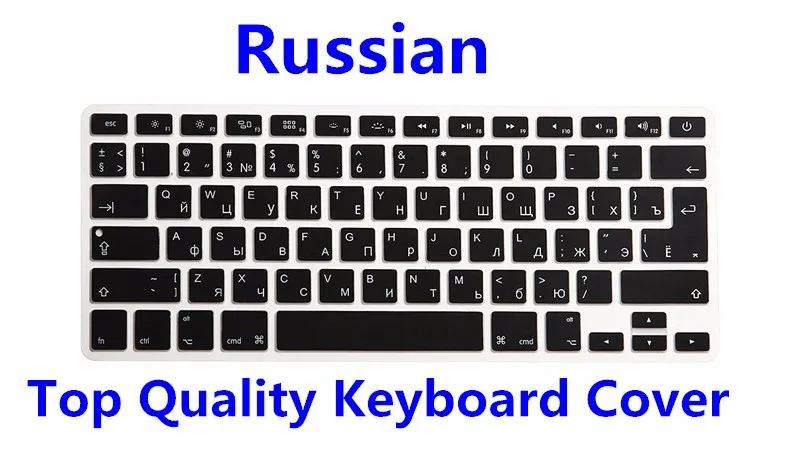 100PCS Spanish Portuguese Italian Hebrew Arabic Keyboard Cover Skin Sticker Protective for Apple Macbook Pro 13 Air 15 17inch