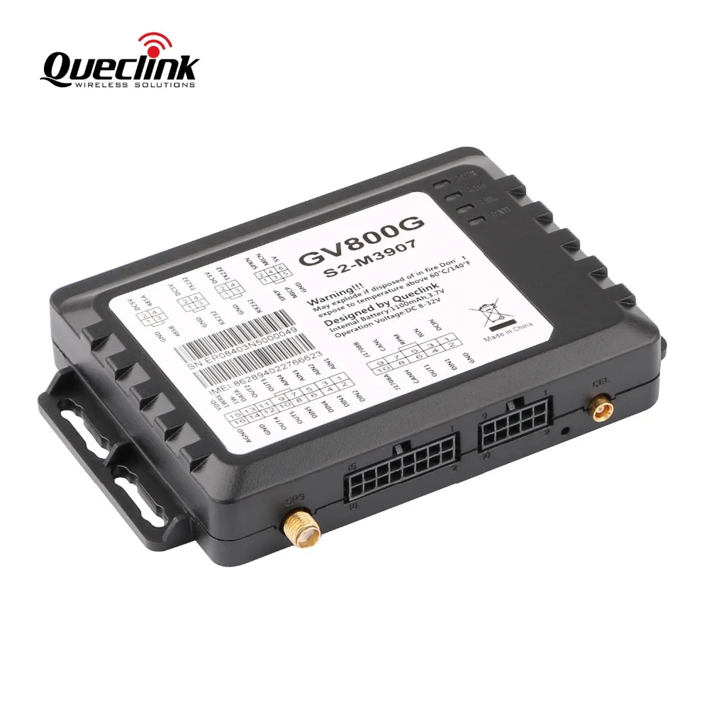 Queclink GV800G GPS Tracker Car Mini GPS Locator Car Tracker Rastreador Localizador GPS GSM Tracking Device Trackers 1100mAh 12V