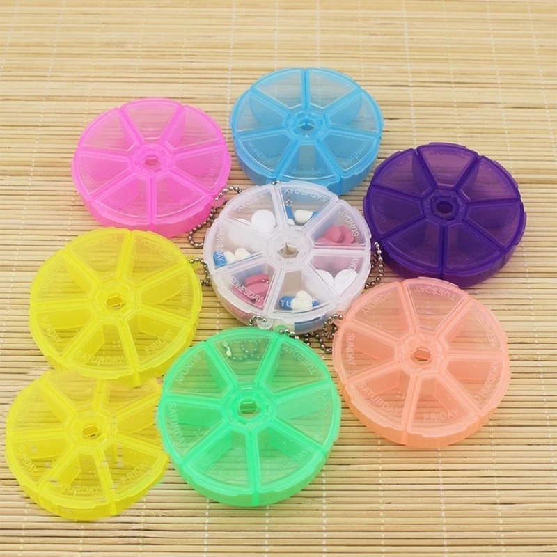 

Multi-purpose round seven-box rotating small box independent cover kit jewelry box