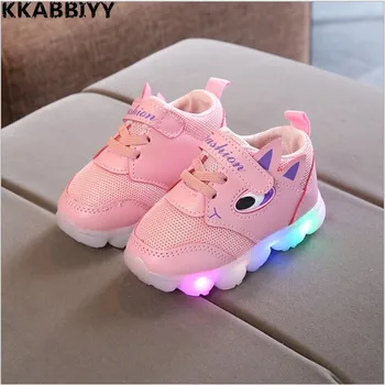 

Hot SALE Children Shoes With Light Popular in Europe Boys Shoes Autumn Winter Girls Cartoon Sneakers Kids Led Sport Shoes