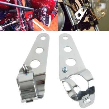 

Brand New Motorcycles Headlight Mount Bracket Clamp Holder Metal Clip Fit 34mm-46mm Fork Tubes For Honda Yamaha BMW Kawasaki