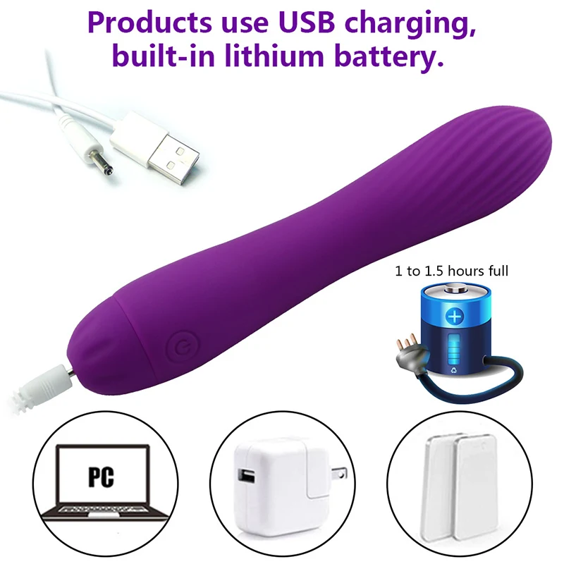 

Good Healthy Spiral Vibrating Rod USB Charging Vibration Massager Masturbator Toy for Women