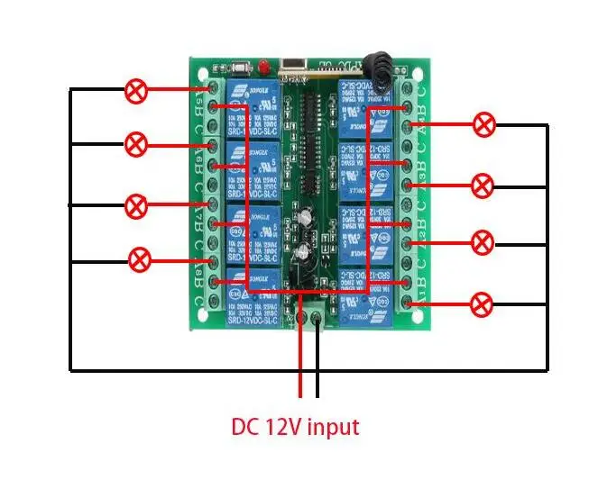 Беспроводной Радиочастотный пульт дистанционного управления 12V 8 CH channel, система дистанционного управления, приемник, передатчик 315/433, 8-канальное реле