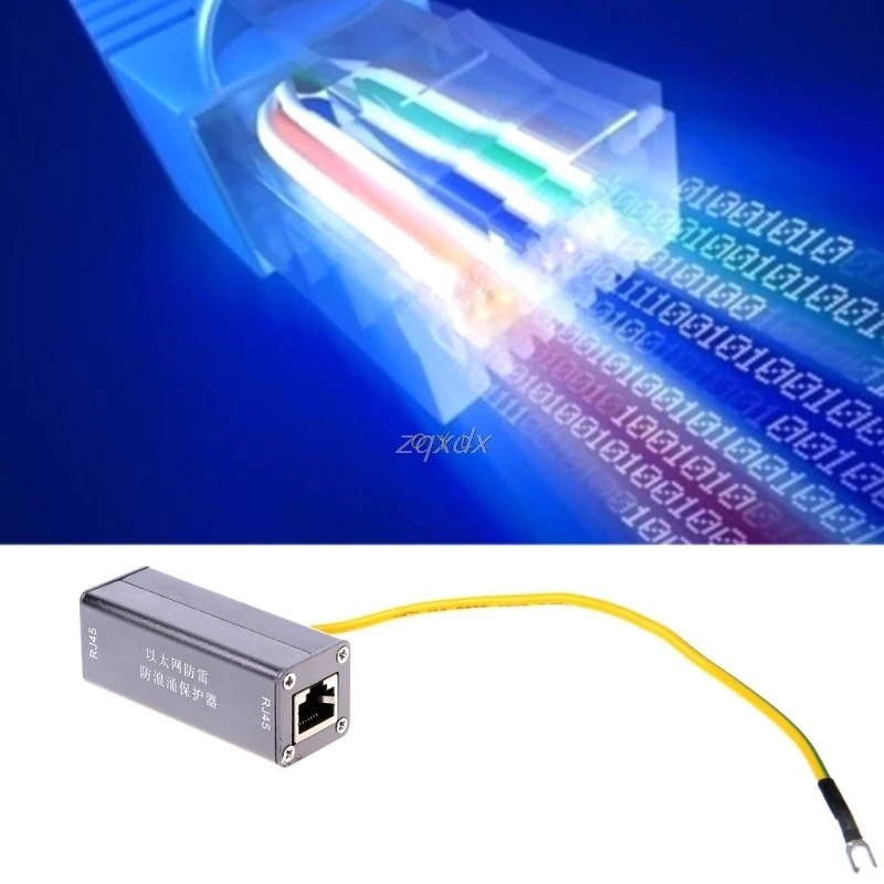 

Ethernet Network Card RJ45 Surge Protector Thunder Lightning Arrester Protection Device Z09 Drop Ship