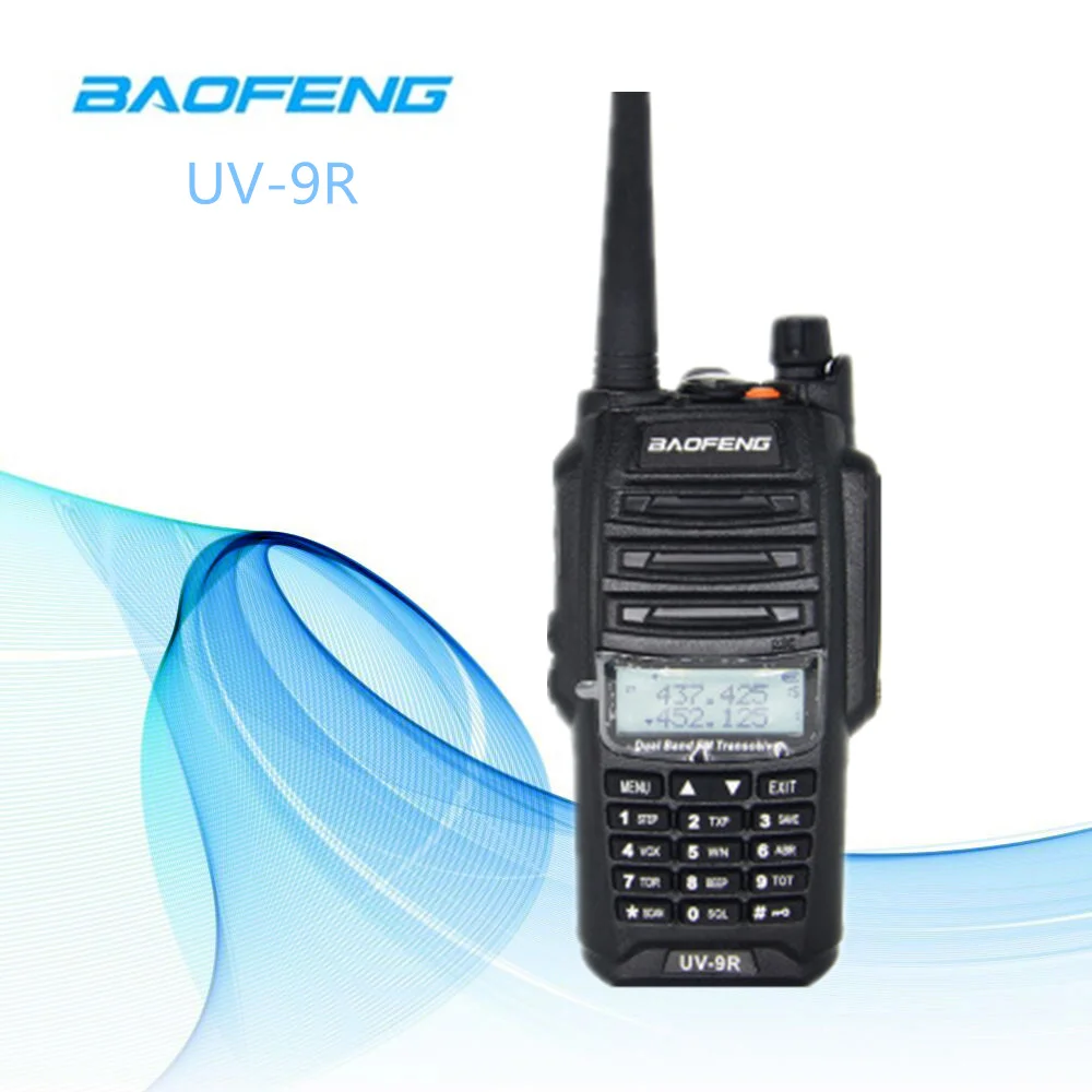 

1PCS 10KM Baofeng UV-9R Waterproof High Power Walkie Talkie for Dual Band Handheld Two Way Ham Long Range HF Transceiver UV 9R