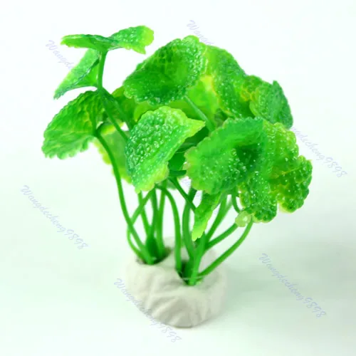 1 шт. Декор для аквариума зеленый пластик растение Трава Аквариум ландшафтное украшение - Цвет: Зеленый
