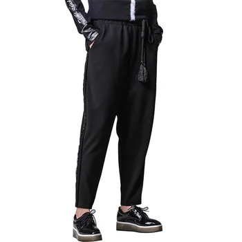 

Europe New 2020 Spring Women's Fashion Loose Elastic Waist Pencil Cross Harem Pants Female Personality Hip Hop Trousers Brand