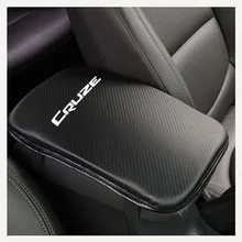 Углеродное волокно текстура из искусственной кожи Автомобильная центральная консоль подлокотник сиденье коробка коврик для автомобиля защитный Автомобиль Стайлинг для Chevrolet Cruze