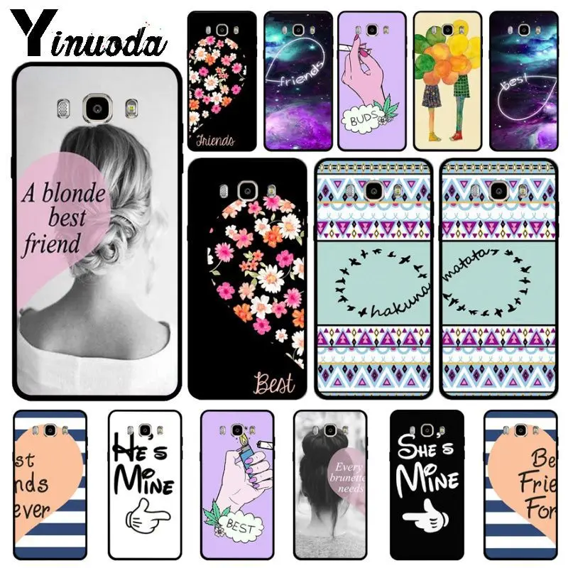 Yinuoda BFF чехол для пары лучшие друзья девчачьи телефона Samsung Galaxy j6plus j7 prime j8 j2 j4plus 2018