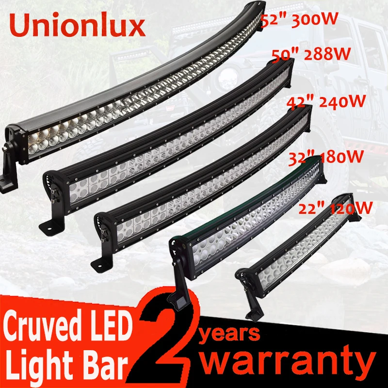 21 32 42 50 52 Inch Curved Led Work Light Bar COMBO 180W 240W 300W Fog Driving Light Off road Car T - 32965929332