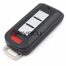 Keyecu Smart Remote Key Shell Case 3+1 Button Fob for Mitsubishi Outlander Lancer