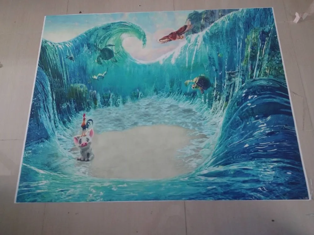الكرتون Moana تصفح المحيط الهادئ البحر موجة خلفية الصورة الخلفيات عيد ميلاد حزب الحدث راية خلفية ل استوديو الصور LV-452