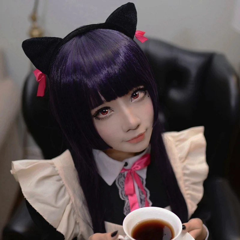 Женский парик из прямых синтетических волос Ore No Imouto Ga Konnani Kawaii Wake Nai Gokou Ruri длина 80