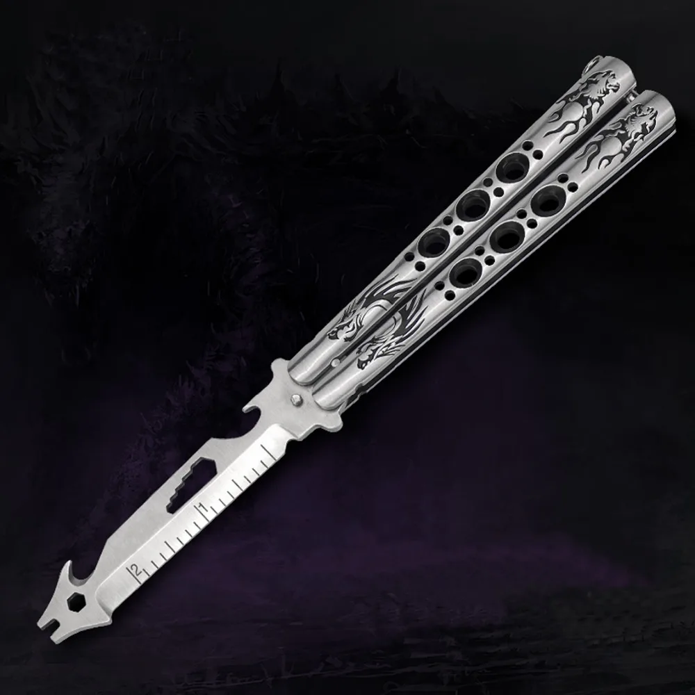 ZQXYSJ нож Бабочка практика Kerambite Csgo складной тренировочный Balisong инструменты