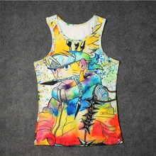 Горячая уникальная Наруто картина Аниме Полный 3D печать Майки Топы Дети Мужская майка Подростковая хлопковая Футболка свободная одежда унисекс