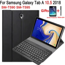 Чехол-клавиатура с Bluetooth на английском, испанском, русском, для samsung Galaxy Tab A 10,5,, SM-T590, SM-T595, T590, T595, чехол