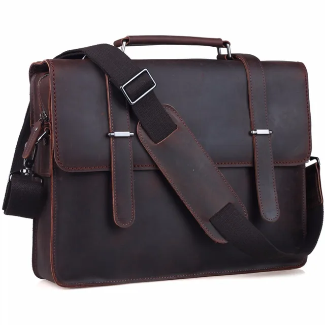 Tiding Genuine Leather 14 Laptop Briefcase Mens Messenger Shoulder Tiding Genuine Leather 14 Laptop Briefcase Mens Messenger Shoulder Computer Bag Notebook Vintage Style