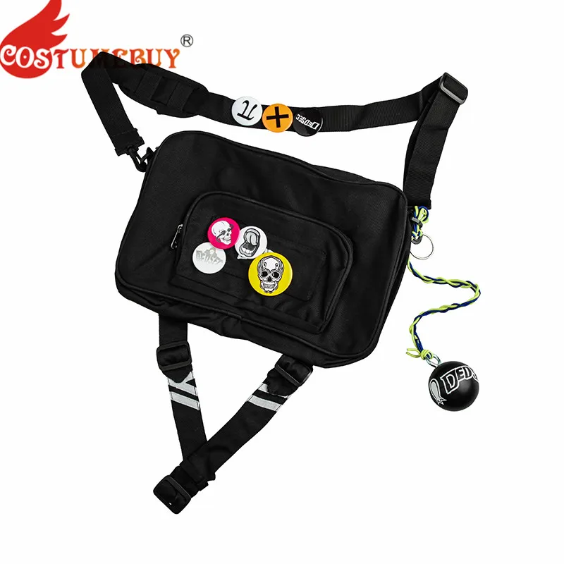 

Costumebuy Game Watch Dogs 2 Marcus Holloway Cosplay Shoulder Bag + Badges Ball Adult Watch Dog Cosplay Costume Accessories