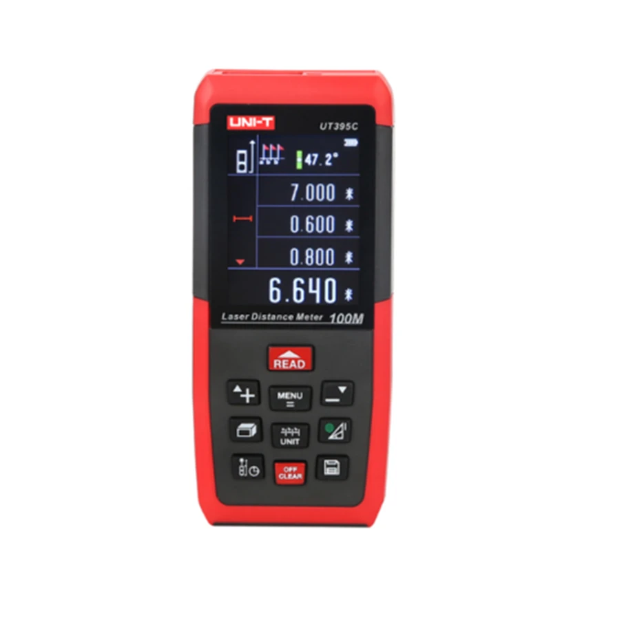 

Professional Laser Distance Meters UNI-T UT395C 100M Laser Range finder Digital range finder Measure Area/vo