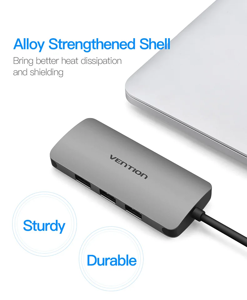 Vention USB C Ethernet адаптер usb-хаб 3 порта конвертер Тип C 3,0 USB к RJ45 Lan сетевая карта для Macbook USB Ethernet переключатель