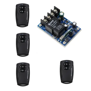 

High Quality Wireless DC12V-48V 30A Relay Remote Control Switch Black 2Keys Transmitter with Wireless Remote Control Receiver