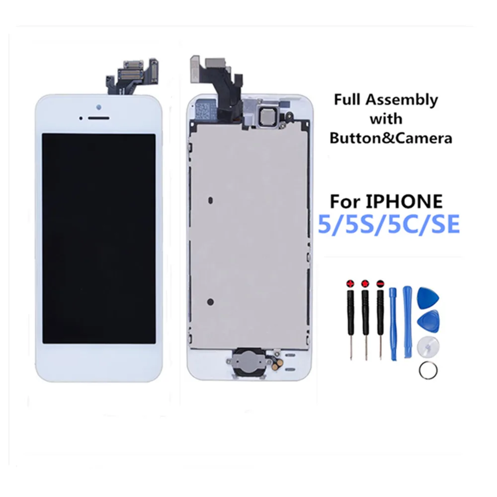 

Full assembly LCD screen for iPhone 5/5C/5S/SE LCD Display LCD Touch Screen Digitizer full Replacement pantalla+Button+Camera
