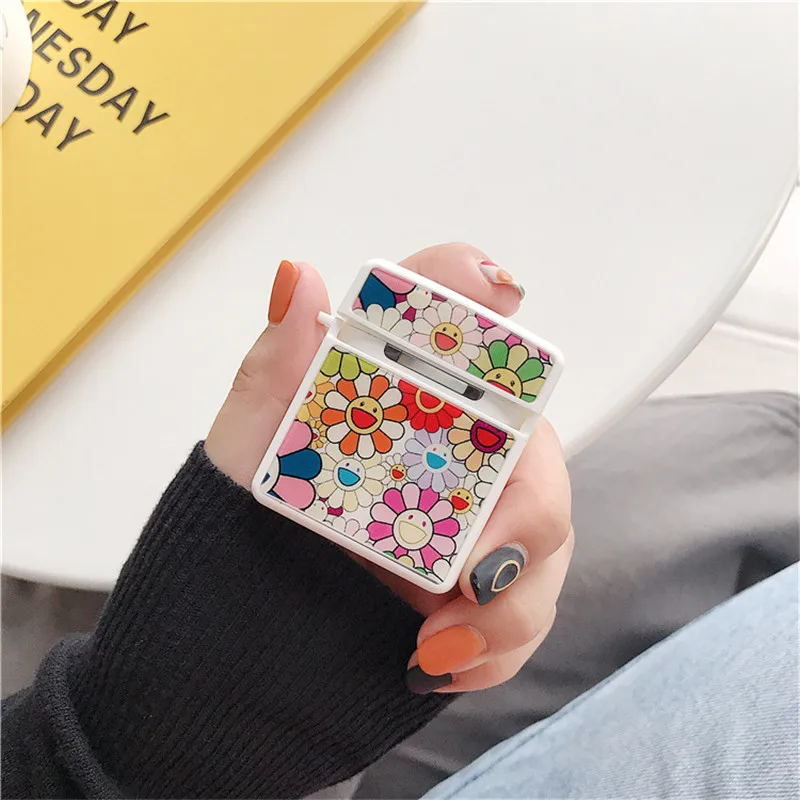 

Cartoon Flower Bluetooth Earphone Case For Apple Airpods Protective Cover Cute Slicone Headphone Case For Air pods Accessories