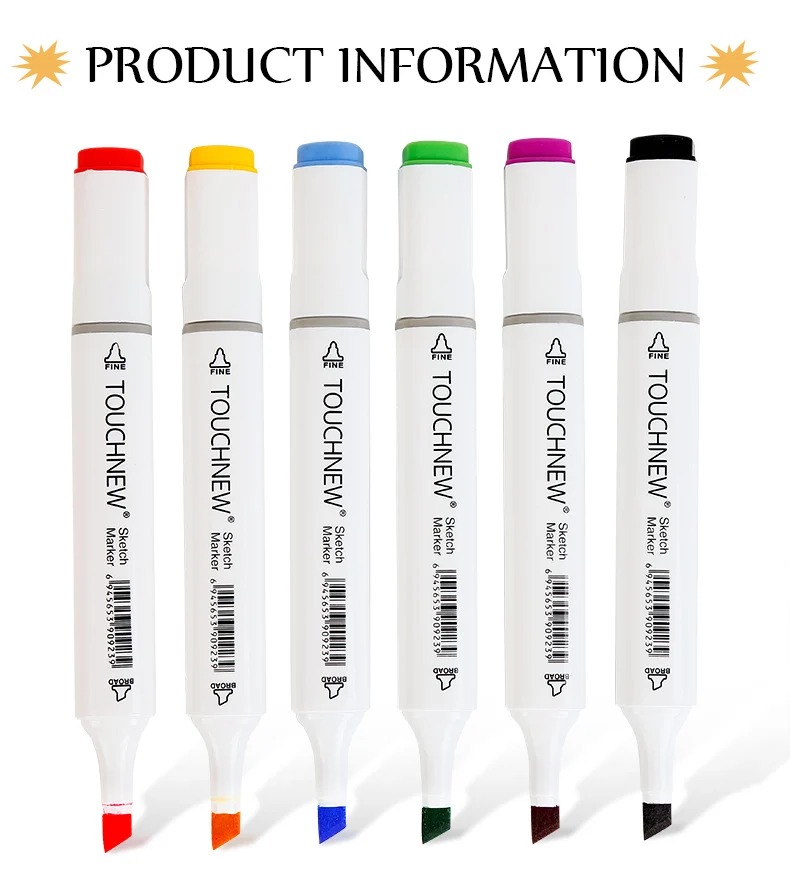 

TOUCHNEW Can Choose Color Number for Yourself Alcohol Based Marker Dual Head Art Sketch Marker for Drawing Manga Pen Supplier