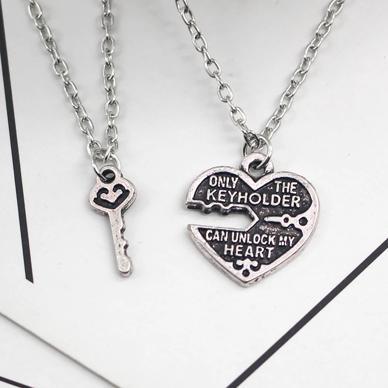 Necklace Pendant Watch Fashion Jewelry Westernfertility Com Only The Keyholder Can Unlock My Heart Key Double Necklace Pendant In Gift Bag