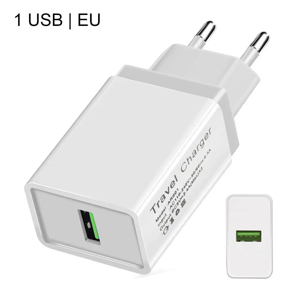 2.4A US/EU портативное зарядное устройство USB для путешествий с одной/двойной/тремя разъемами USB для быстрой зарядки мобильного телефона IPad psp 1 шт. J2 - Цвет: Другое