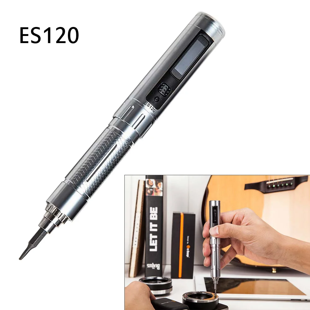 

ES120 Cordless Electric Screwdriver Mini Precision Motion Control Power with STM32 MCU 3 PH00 SL2 Bits Portable Pouch