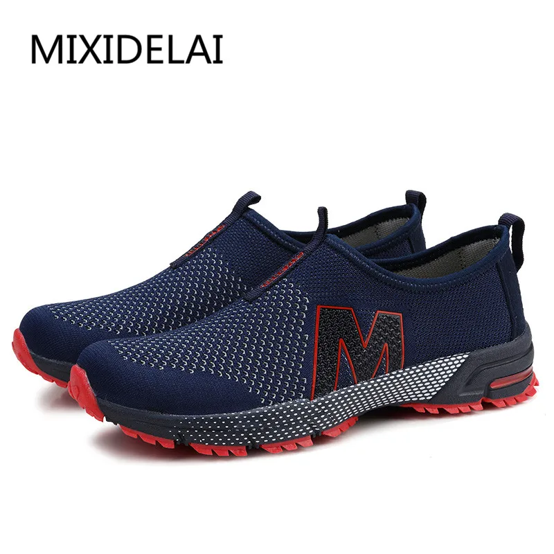 2019 Men Casual Shoes Spring/Summer Black Colors Couple Flats Shoes Air Mesh Breathable Men ShoesZapatillas Plus Size 36-44