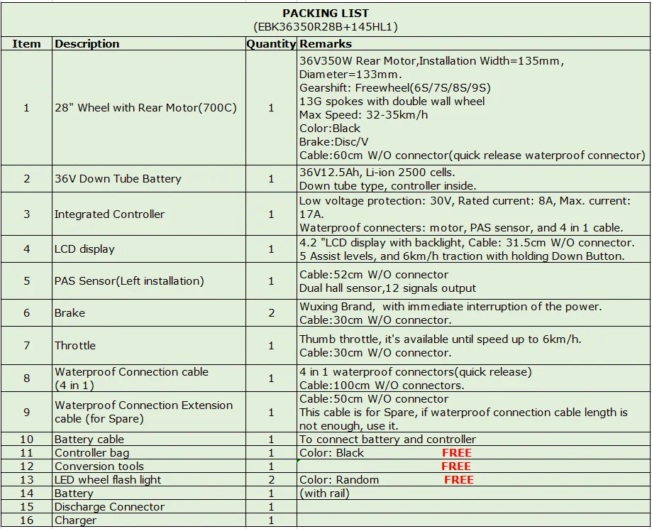 Sale E Bike Electric engine kit for bicycles 28