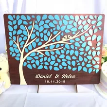 Персонализированная Свадебная Гостевая книга 3D дерево, свадебные подарки для гостей, деревенская Альтернативная Гостевая книга идеи, пользовательская Гостевая книга дерево