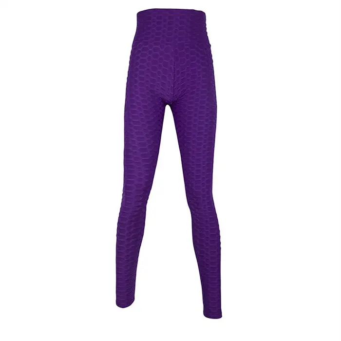 Антицеллюлитные леггинсы, эластичные леггинсы для тренировок, женские леггинсы с эффектом пуш-ап, женские леггинсы с высокой талией для спортзала - Цвет: purple leggings