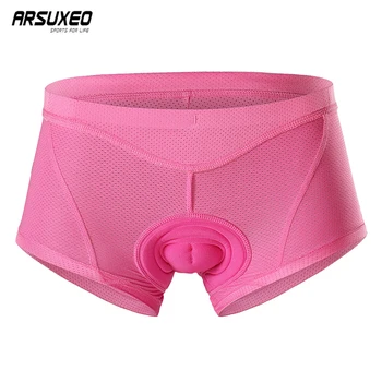 

ARSUXEO 2020 Women's Cycling Underwear Gel 3D Pad Shockproof MTB Mountain Bike Bicycle Shorts Compression Breathable U01
