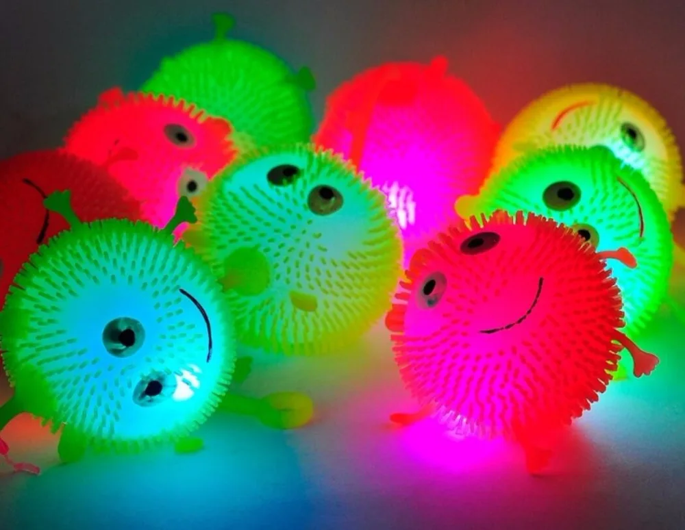 Led光るフグボール弾力性フラッシュヘアボールベントおもちゃボール子供面白いおもちゃ子供赤ちゃんのおもちゃギフト Puffer Ball Flash Ballflash Ball Vente Aliexpress