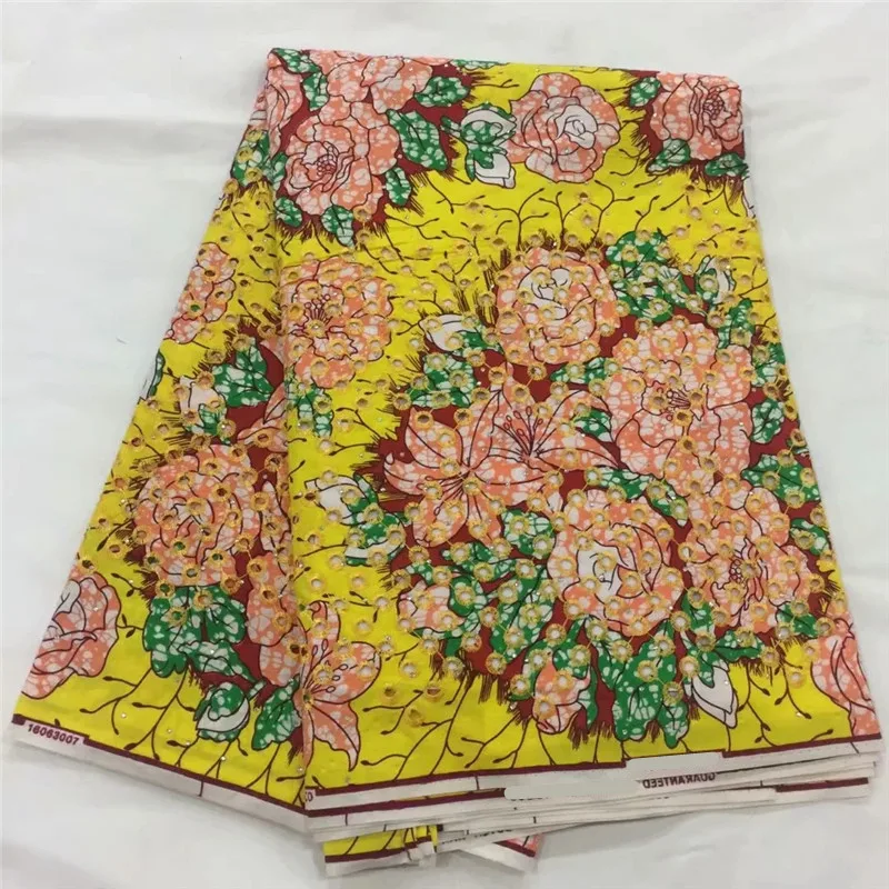 

stone wax ankara fabric high quality african print fabric tissu africai 6 yards per lot cotton cloth material XM092505