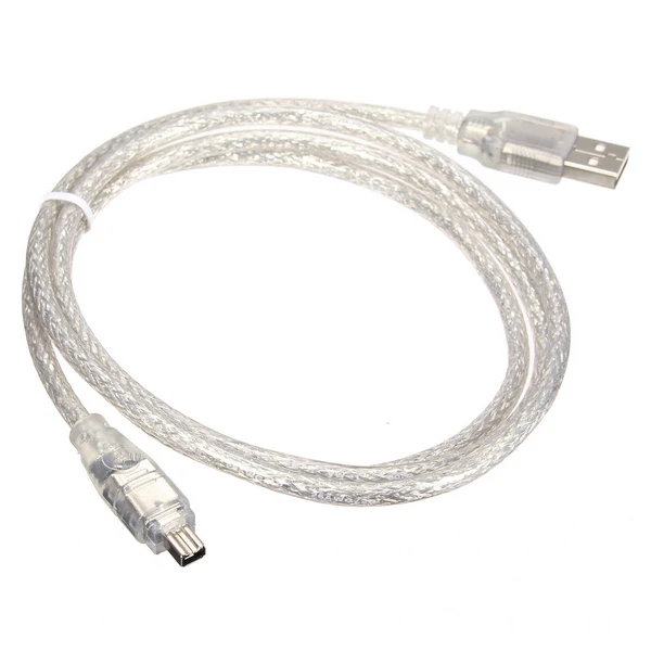 

USB Male to Firewire IEEE 1394 4 Pin Male iLink Adapter Cord Cable for SONY DCR-TRV75E DV