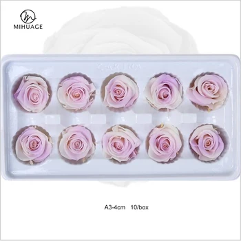 

MiHua Ge 10Pcs 3-4CM Rose Flowers Artificial Flowers Preserved Eternal Rose Wedding Party Decor Valentines Day Gifts Rose Flower