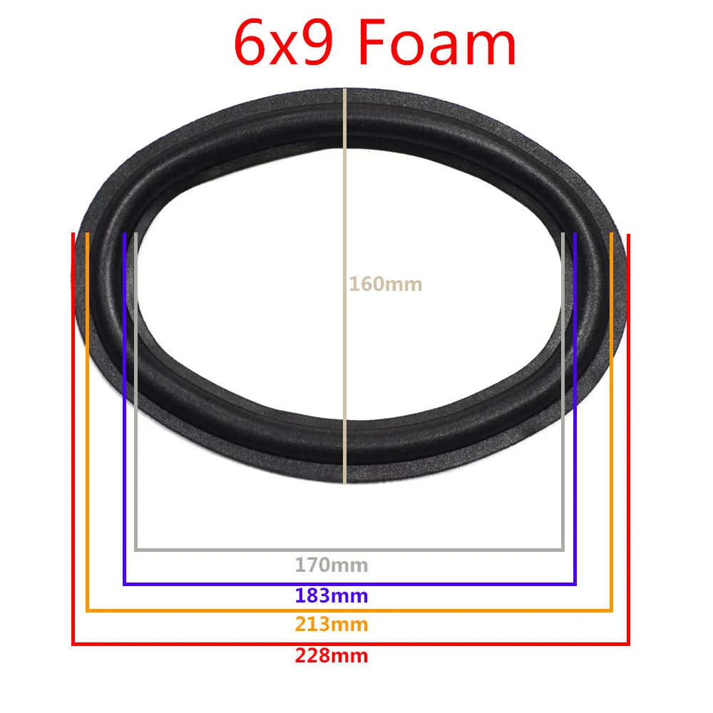 Кольцо из вспененного материала для динамика ремонт 6x9 дюймовая подвеска объемное Раскладывающееся кольцо полный диапазон НЧ динамик Замена