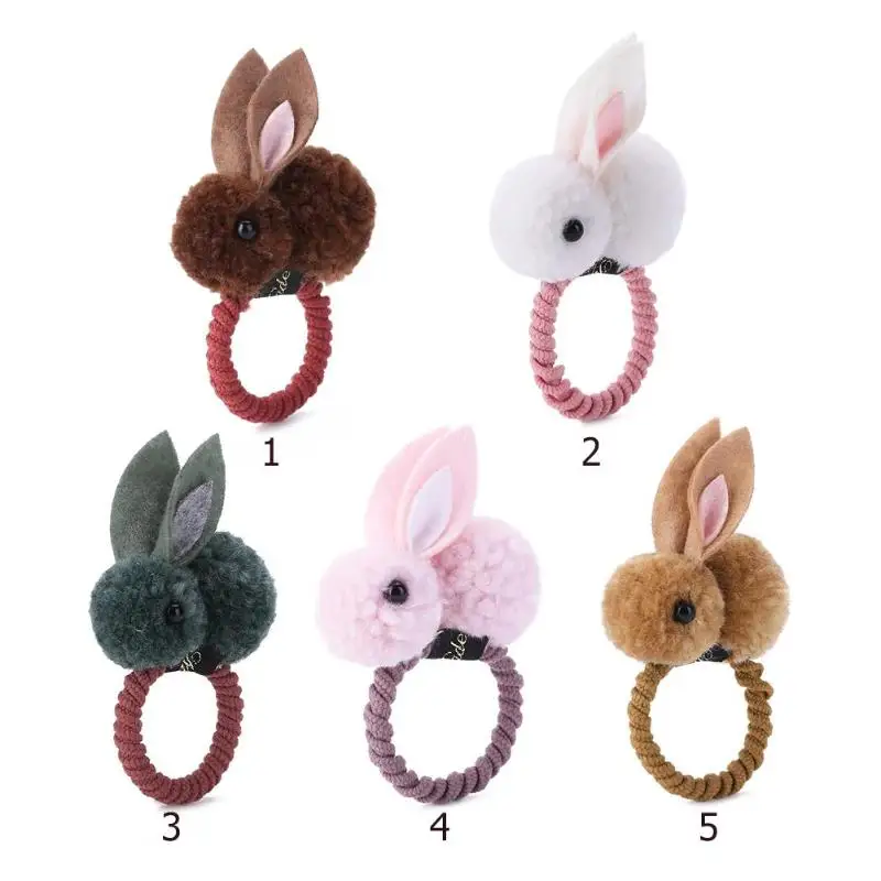 5 цветов милые животные кролик повязка на голову резинка для волос плюшевая повязка для волос ленты войлочные Детские волосы для девочек Аксессуары-заколки для волос для детей девочек