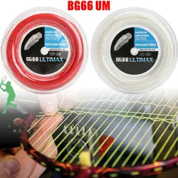 BG80 200 м прочная эластичная ракетка для бадминтона струнная катушка высокий полимер катушка белая/красная струна