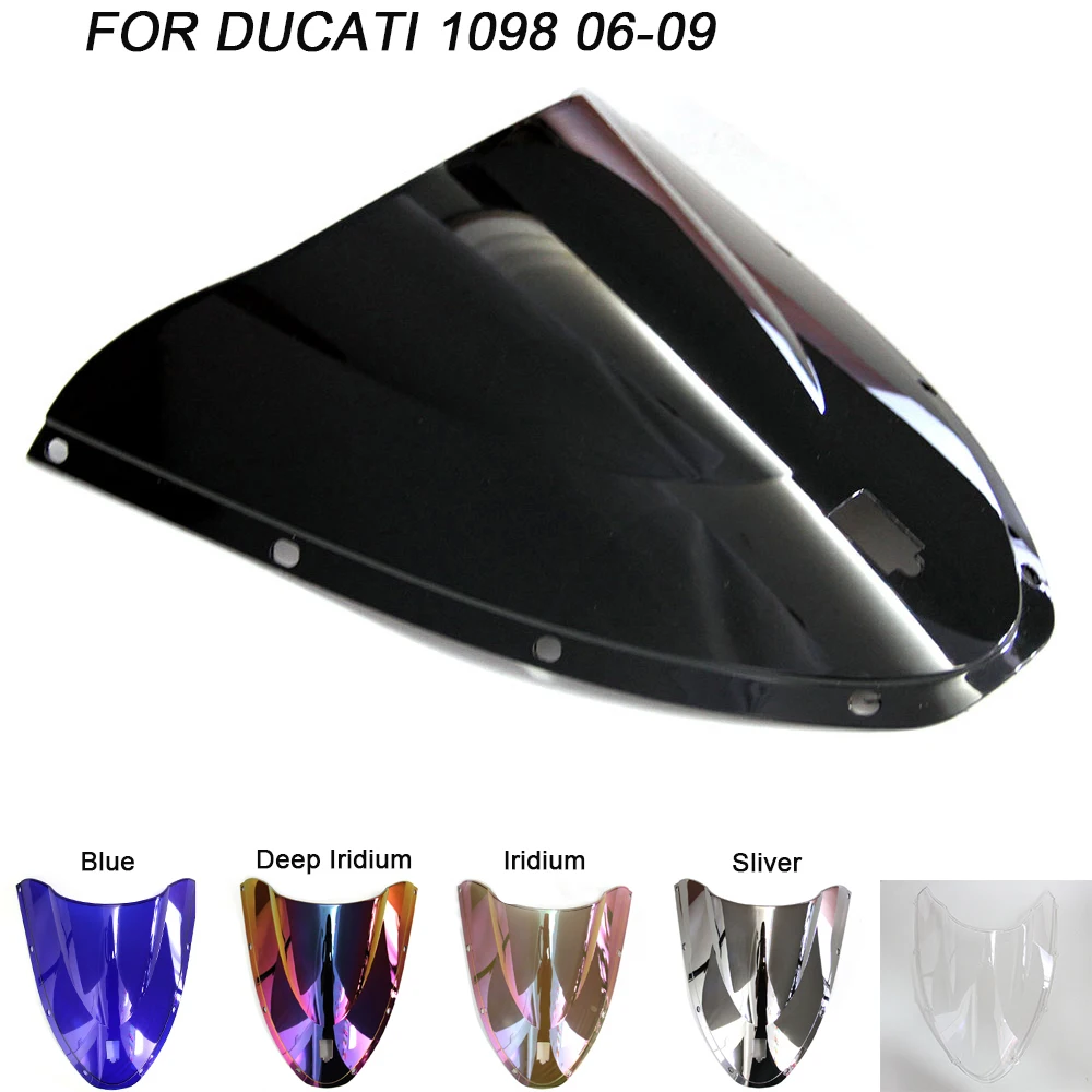 ABS ветровое стекло для Ducati 848 1098 1198 2006 2007 2008 2009 Double Bubble лобовое мотоцикла Iridium