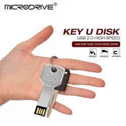 Usb флешка флешки 4 GB 8 GB 16 GB 32 GB флэш-накопитель USB 2,0 Stick ключ металла Водонепроницаемый памяти U флэш-накопитель творческий