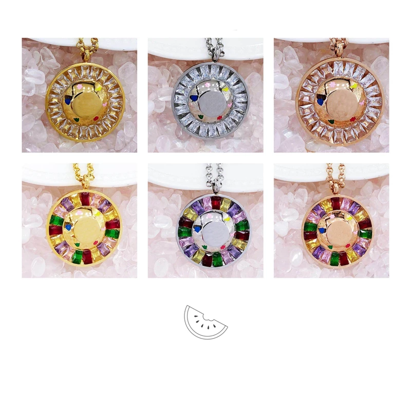 

Luxury Brand Spain Bear Colorful Crystal White Crystal Pendants Necklace Metal Chain Fashion For Women