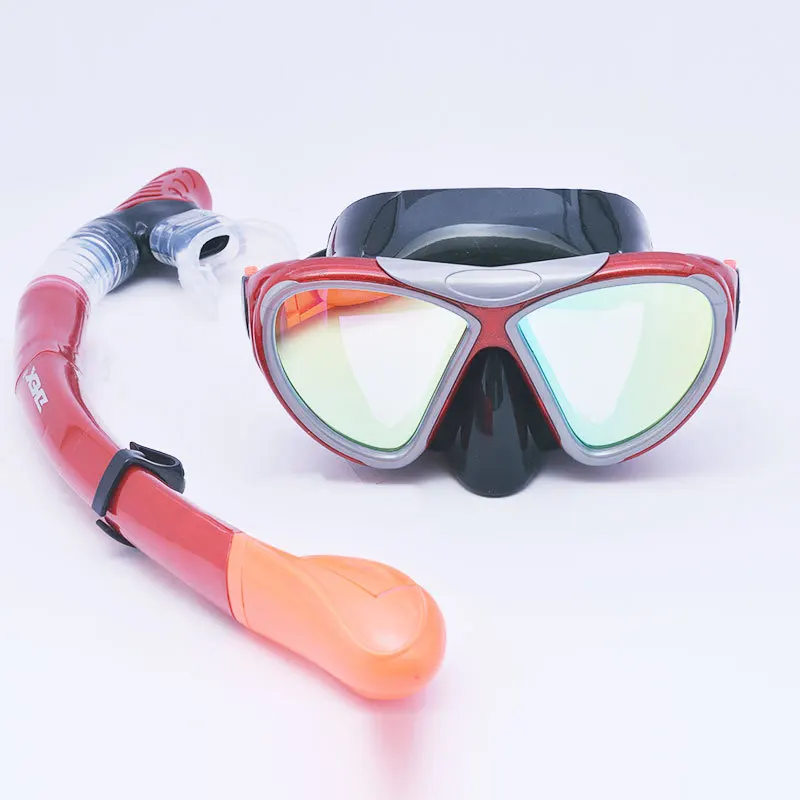 DEX Anti Fog Swimming Goggles Glasse Set Liquid Silica Gel Diving Mirror with Tempered Glass