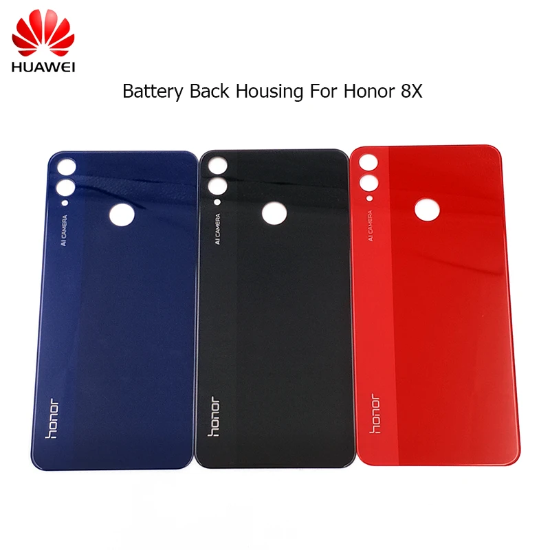 

Original Huawei Honor 8X Housing Cover Back Door 3D Glass Replacement Battery Case For Honor 8X Adhesive Sticker Included Stock