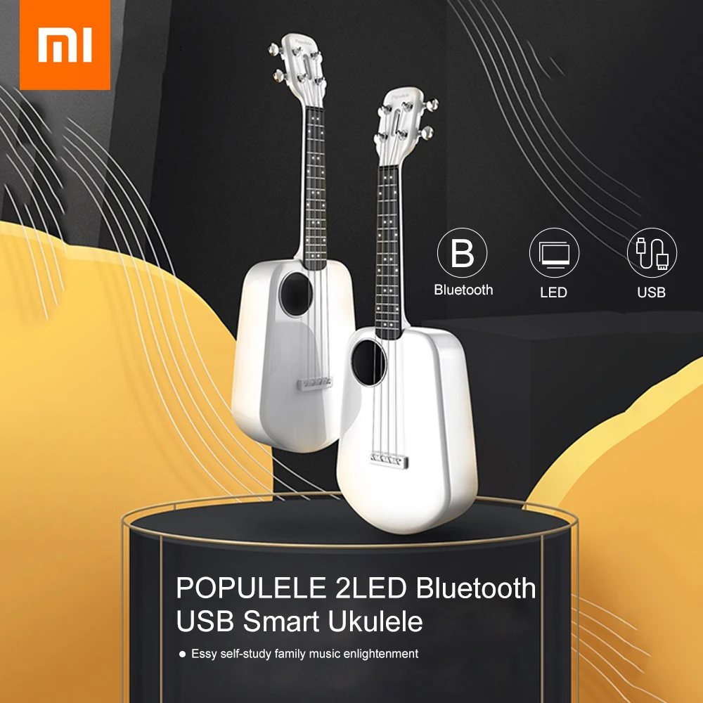 Xiaomi Youpin القيثارة Populele 2 LED بلوتوث USB الذكية القيثارة APP التحكم 18 الأسنان مغلقة زر لعبة آلة موسيقية هدايا